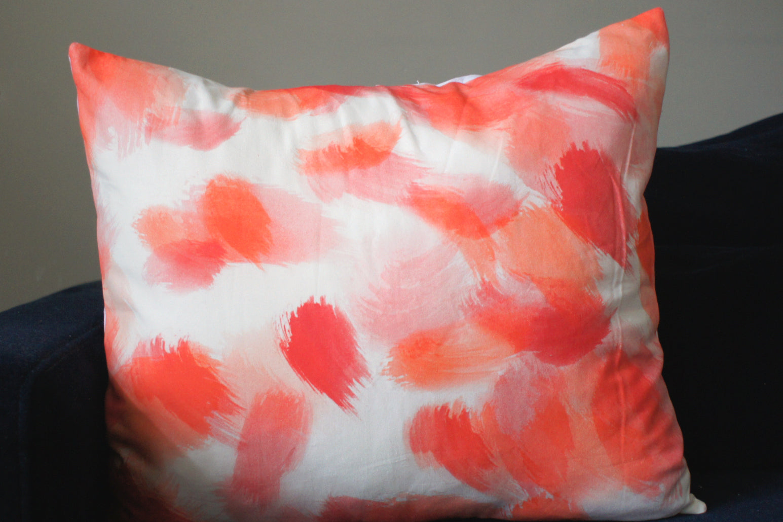 Orange watercolour cushion cover