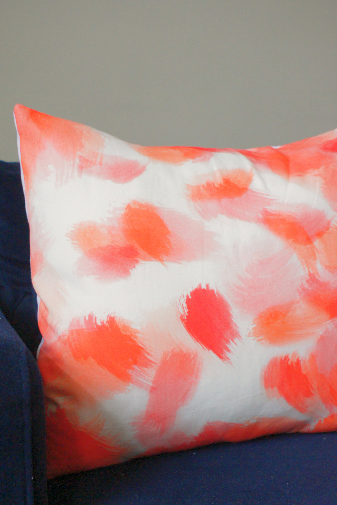 Orange watercolour cushion cover